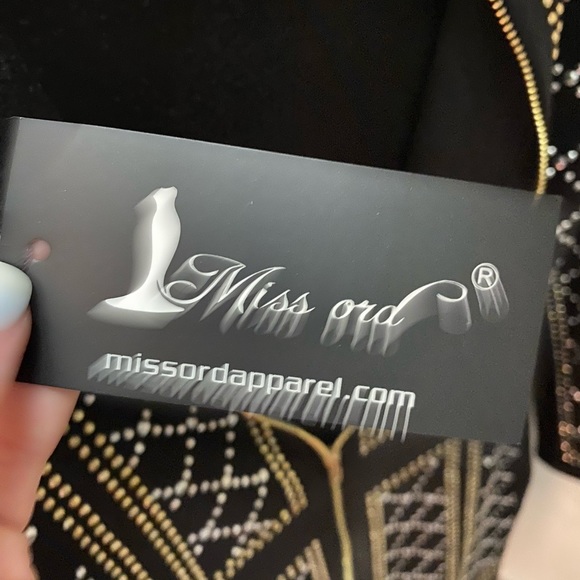 Miss Ord Apparel Black Embellished Bodycon Dress - Picture 6 of 6